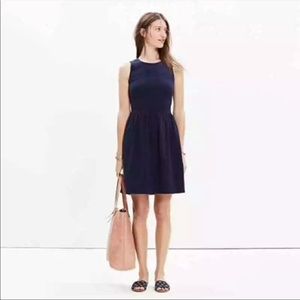 Madewell Afternoon fit and flare dress in navy